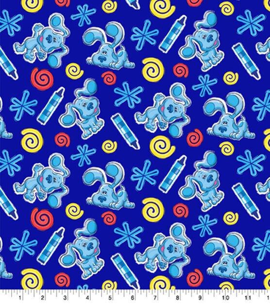 Blues Clues School Supplies Cotton Fabric