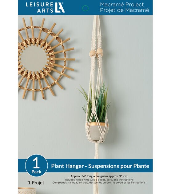 Leisure Arts 36 Macrame Plant Hanger Kit