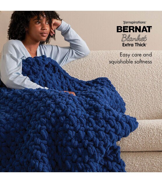 Craft County Bernat Blanket Extra Yarn, Fast-Stitching Chenille