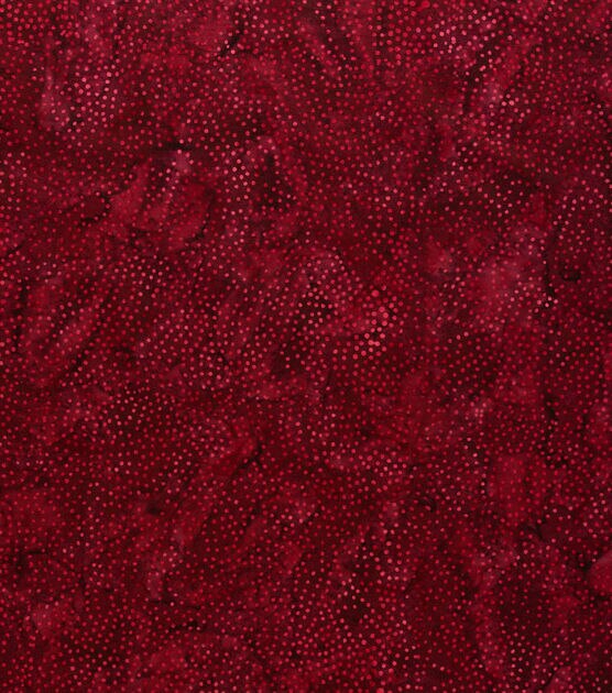 Burgundy Dot Batik Cotton Fabric