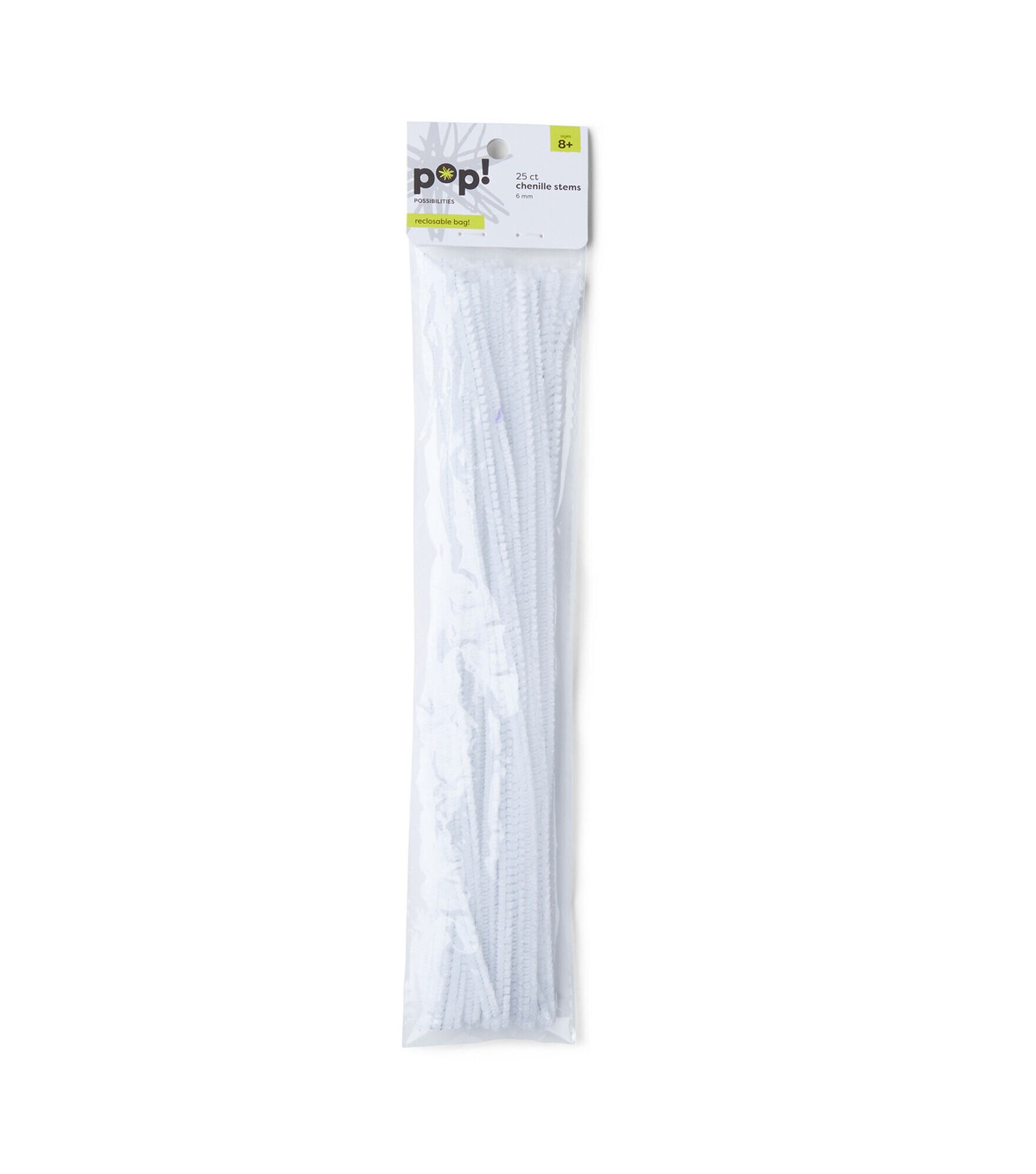 POP! 6mm Stems Natural 25pc, White, hi-res