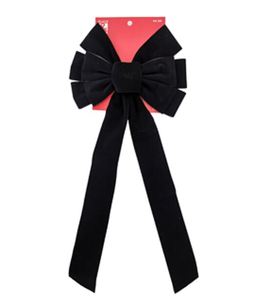 Oversized Black Velvet bow – Bubble & Dot