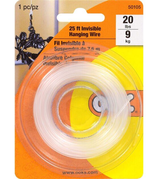 2x OOK Invisible Hanging Wire (20 lb/25 ft) - #50105 New in Package