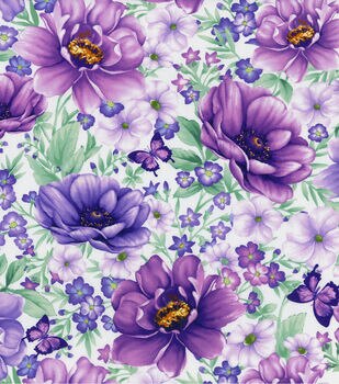 Hi Fashion Large Floral Premium Cotton Fabric