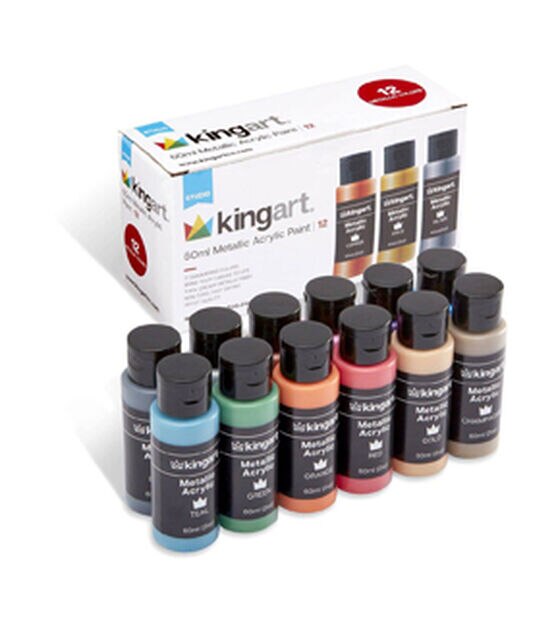 Kingart Studio Acrylic Craft Paint 60ml Set 12pc