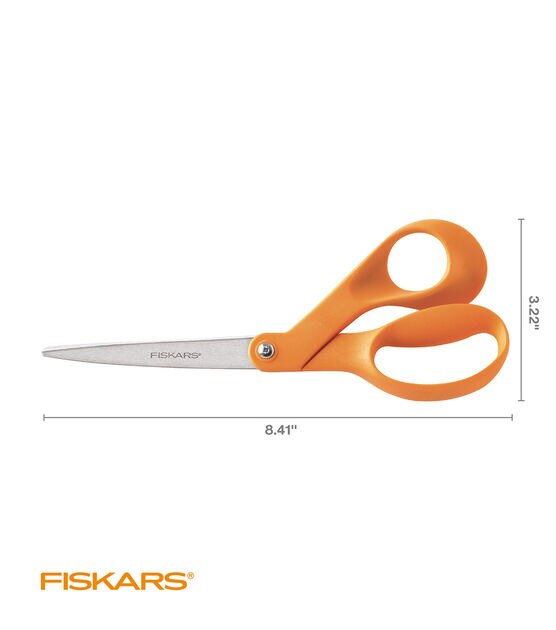 Fiskars Scissors 8 Left Handed Bent Orange 1294508697WJ