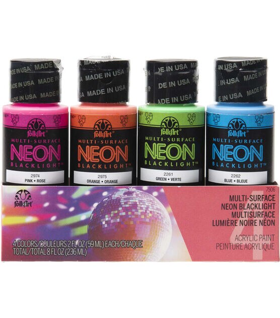 Glow In The Dark Acrylic Fluorescent Paint For Canvas Neon Craft Blacklight  Paint Set Art Supplies For Adults Gift For Artists - Temu New Zealand