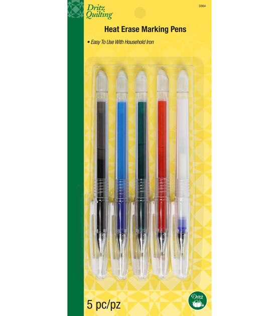 4 Colors Heat Erase Pens Fabric Marking Pens with 20 Refills Iron Off Water  Soluble Ink Auto-Vanishing Pen Tailors Chalk Clothes Marker Pencil Sewing