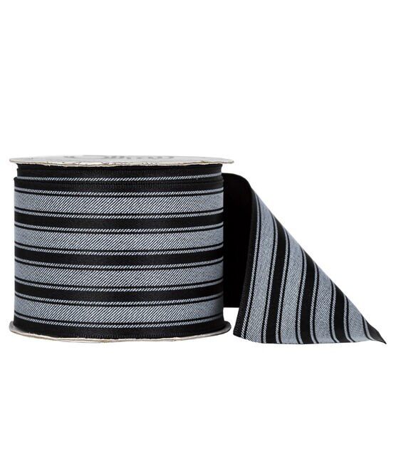 Offray 2.25" Black Stripe Ribbon