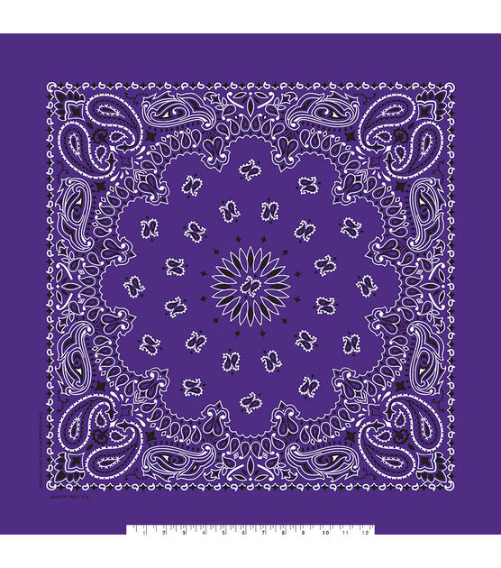 22" x 22" Cotton Paisley Bandana, , hi-res, image 5