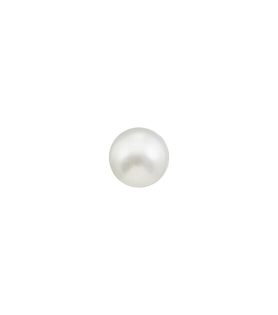 La Mode 5/8 Silver Shank Buttons With White Pearl 4pk