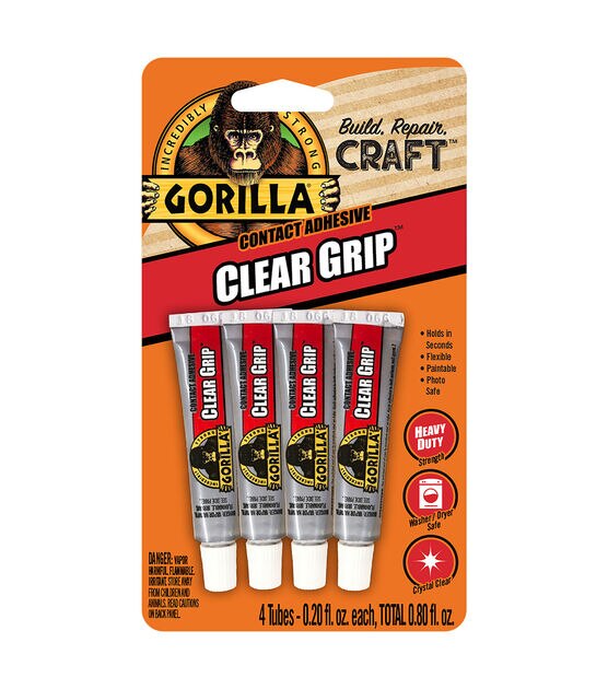 Gorilla Clear Grip Contact Adhesive - 3 fl oz - 1 Each - Clear - Super  Glues, Gorilla Glue, Inc