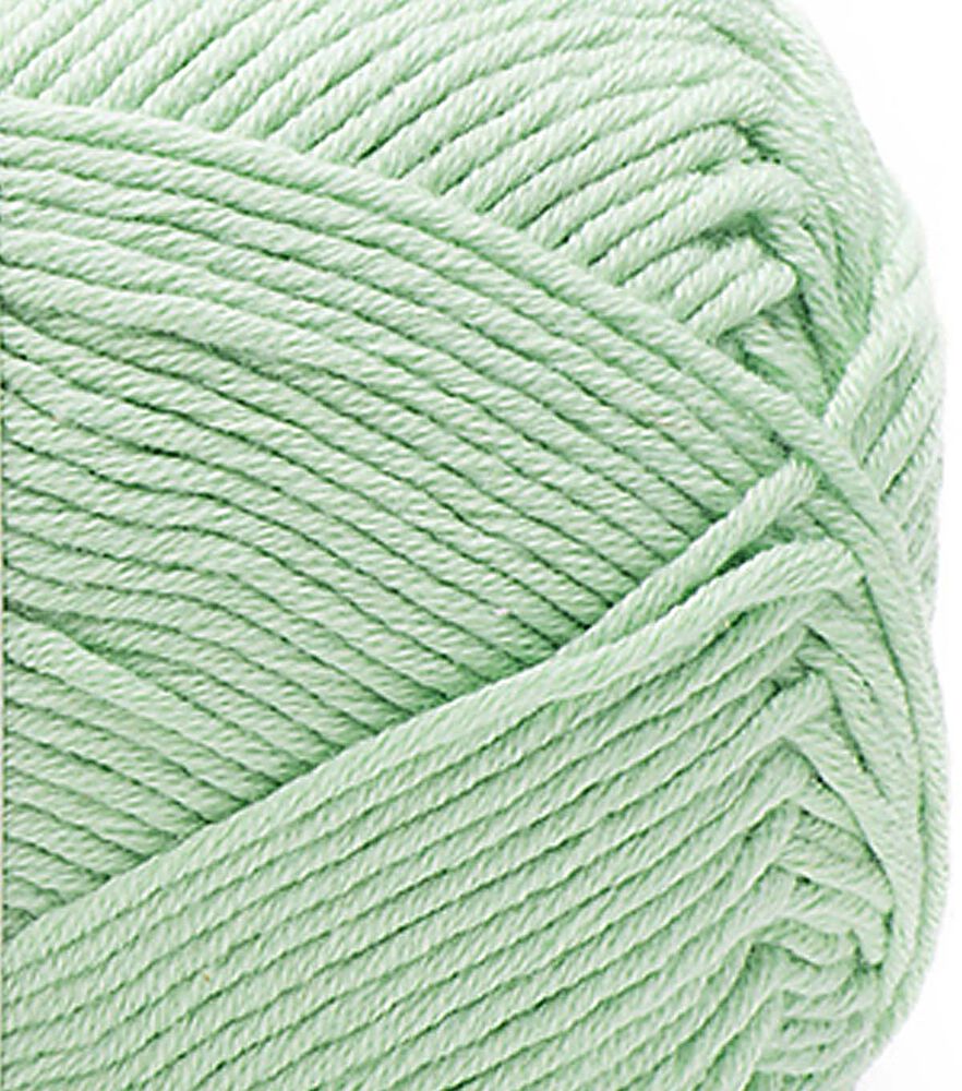Bernat Softee Baby 254yds Loght Weight Cotton Blend Yarn, Jade Frost, swatch, image 2