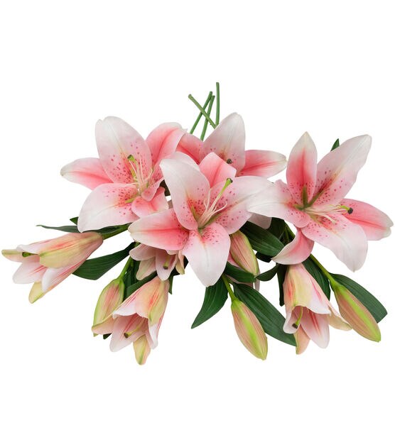 Northlight  38" Pink Lily Stems 6ct, , hi-res, image 6