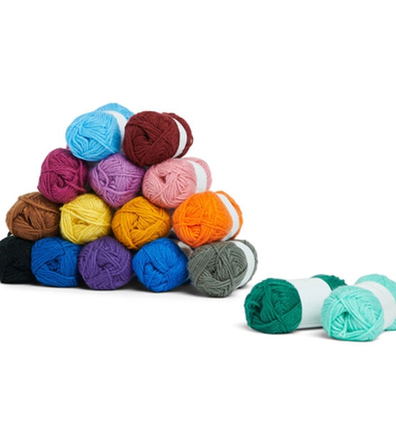 Caron Little Crafties Acrylic Mini Yarn Multipack [Pack of 20] – Knitting,  Crocheting & Art Projects – Machine Washable & Dryable – Durable Light