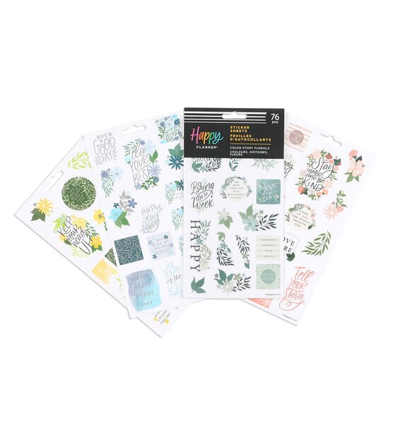 76cpc Color Story Floral Happy Planner Stickers, , hi-res, image 3