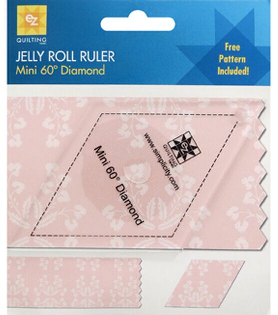 Ez Quilting Mini 60° Diamond Jelly Roll Ruler