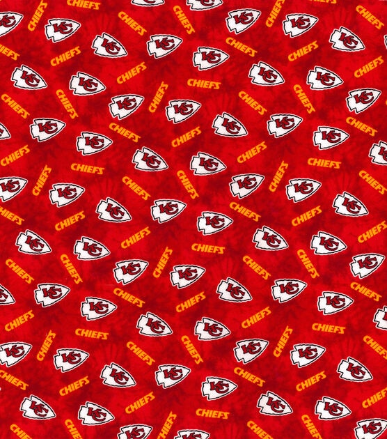 Fabric Traditions Kansas City Chiefs Flannel Fabric Tie Dye, , hi-res, image 2