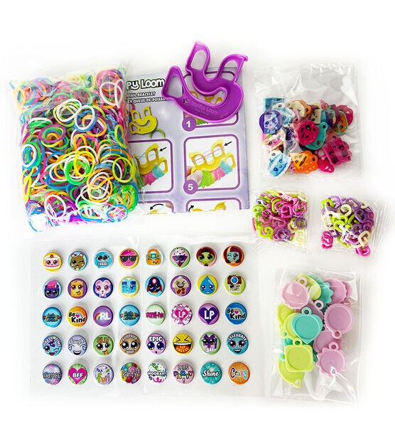 8 Pack: Rainbow Loom® Mega Combo Set™ Loomi-Pals™ & Sticker Pendants  Bracelet Making Kit 
