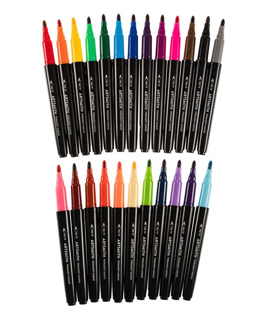 12ct Rainbow Fine Permanent Markers by Artsmith