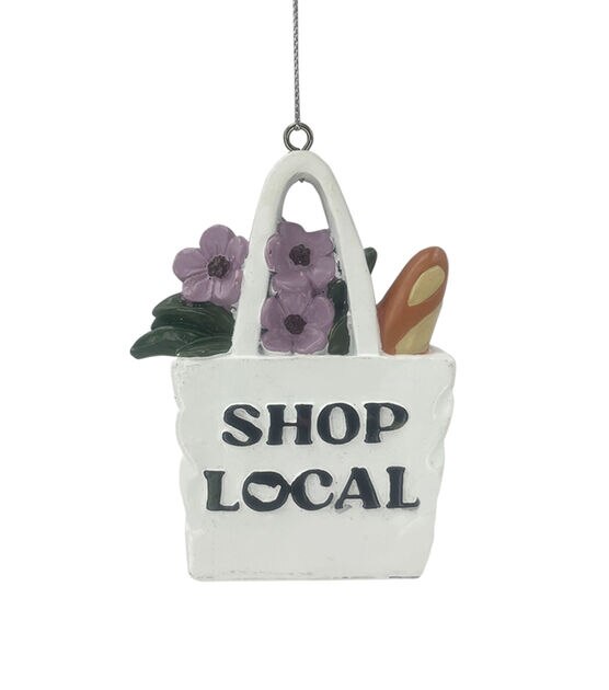 4" Christmas Shop Local Grocery Bag Ornament by Place & Time