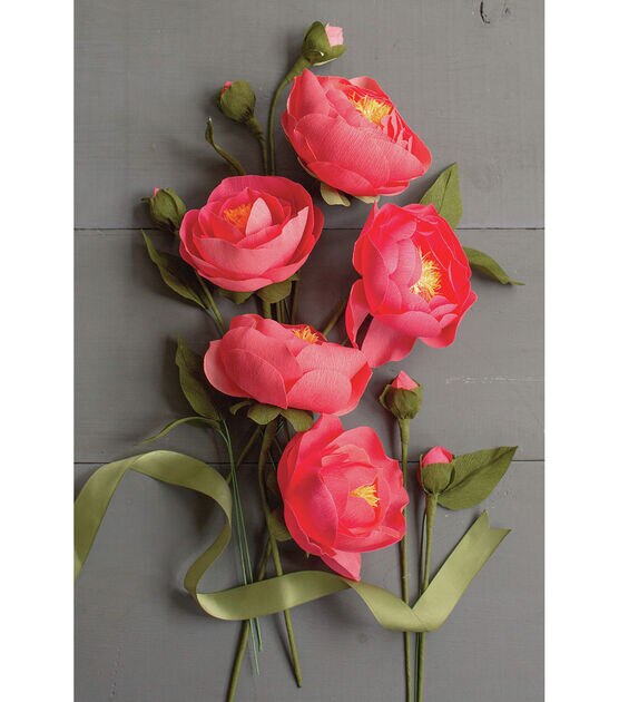 Crepe Paper Flower Kit Peonies