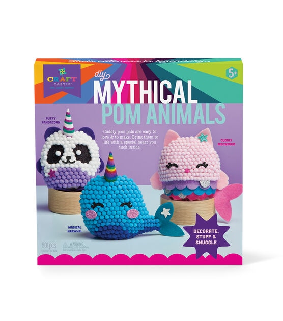 Craft Tastic 800ct Mythical Pom Animals Kit
