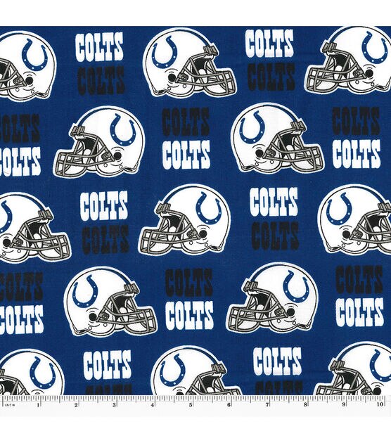 Fabric Traditions Indianapolis Colts Cotton Fabric Helmet Logo