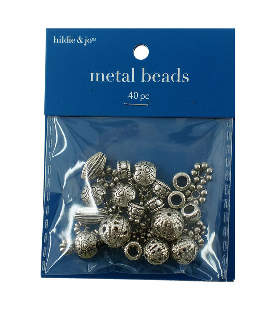 hildie & Jo 8mm Silver Rondelle Metal Spacer Beads 22pc - Metal Beads - Beads & Jewelry Making