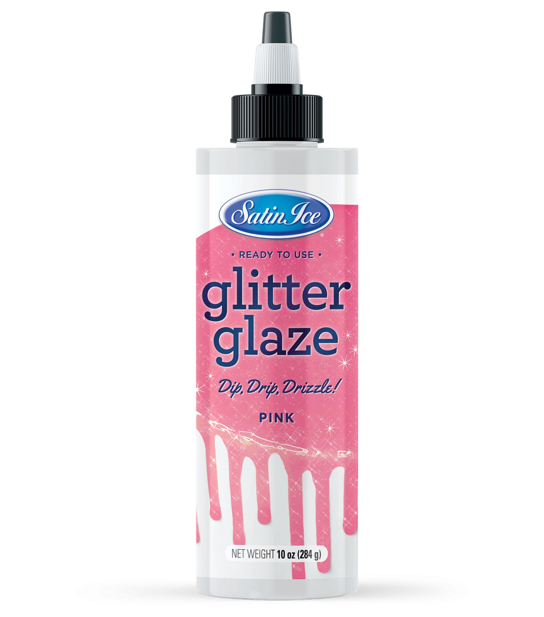 Satin Ice 10oz Glitter Glaze, Pink, hi-res