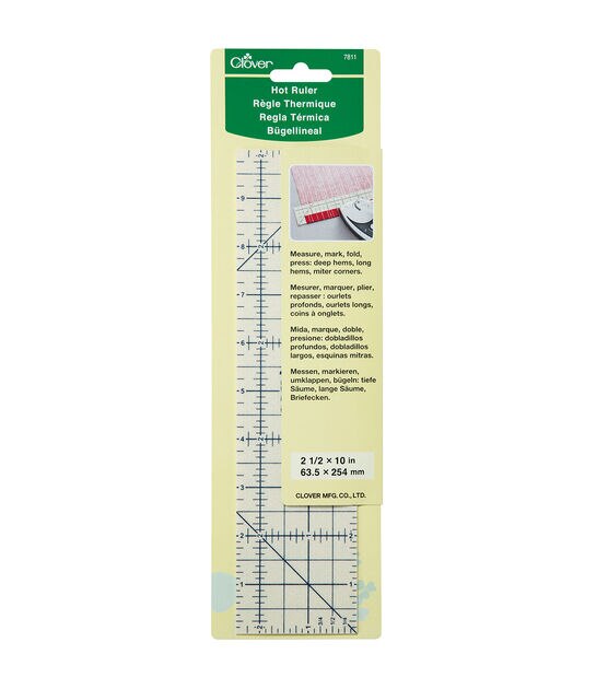  Madam Sew Hot Hem Ruler For Quilting And SewingNon