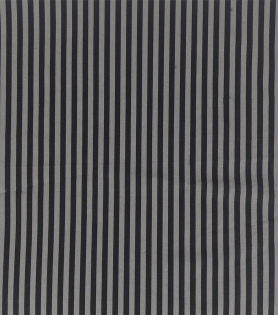 Black & Gray Stripes Halloween Cotton Fabric