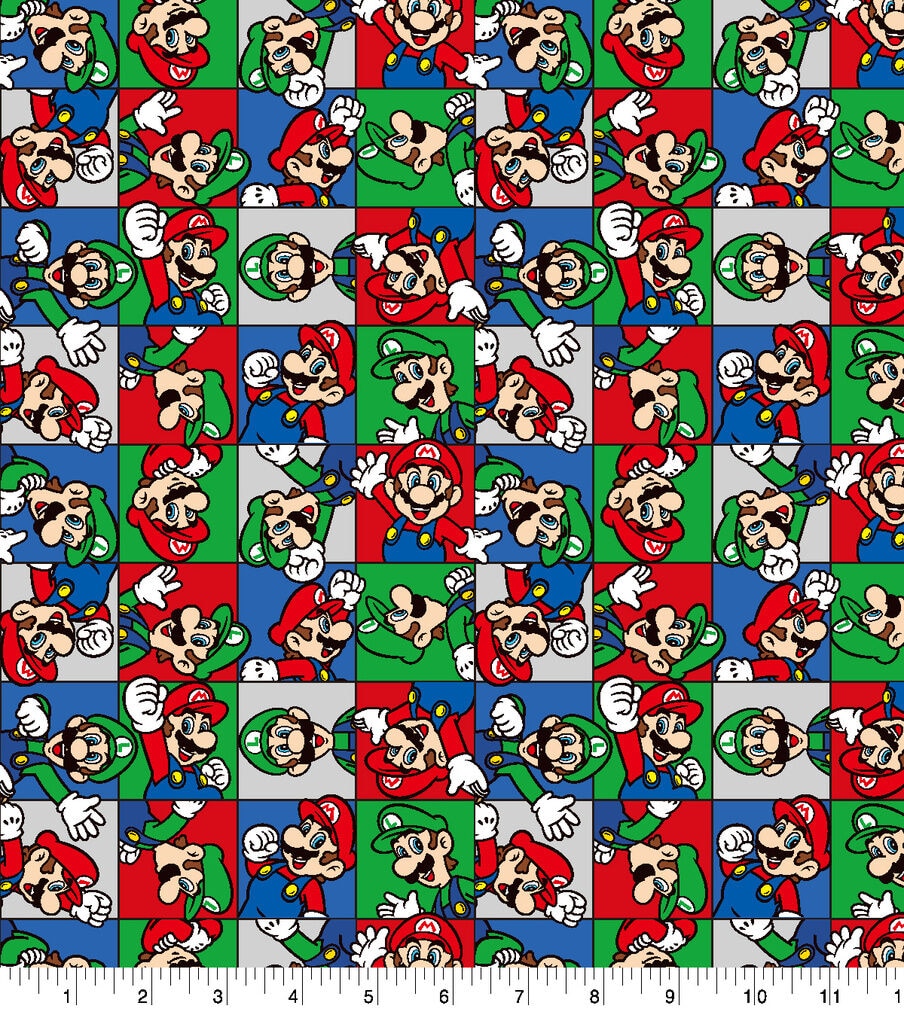 Nintendo Mario Brothers Cotton Fabric