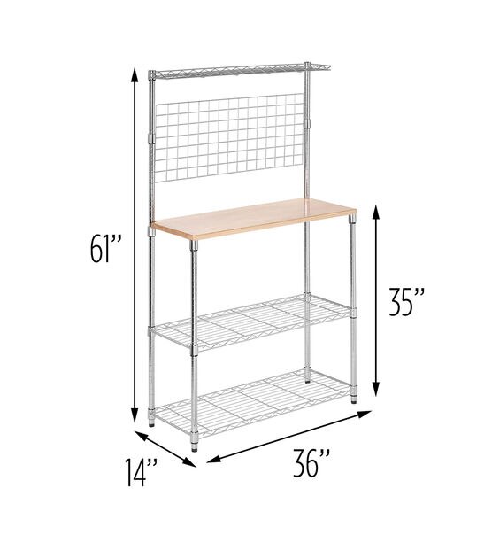 Honey Can Do Baker's Rack - Chrome