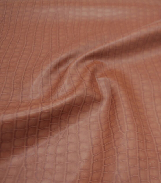 Faux Leather Crocodile Brown, Very Heavyweight Faux Leather Fabric, Home  Decor Fabric