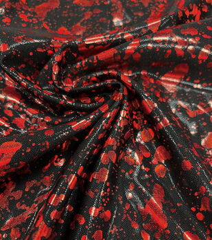 Red Cross Dyed Iridescent Velvet Fabric by The Witching Hour