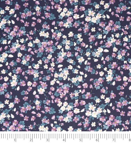 SINGER 18" x 21" Purple Floral Cotton Fabric Quarter Bundle 5pc, , hi-res, image 16