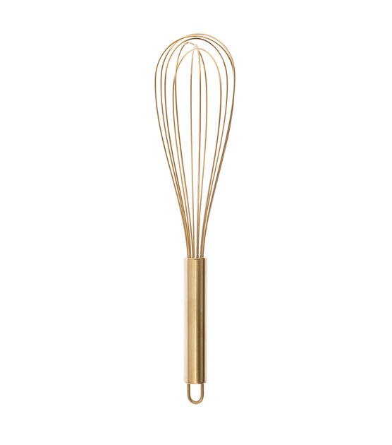 11" Gold Stainless Steel Whisk by STIR, , hi-res, image 3