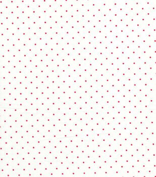 Polka Dots on Red Ponte Fabric by Joann