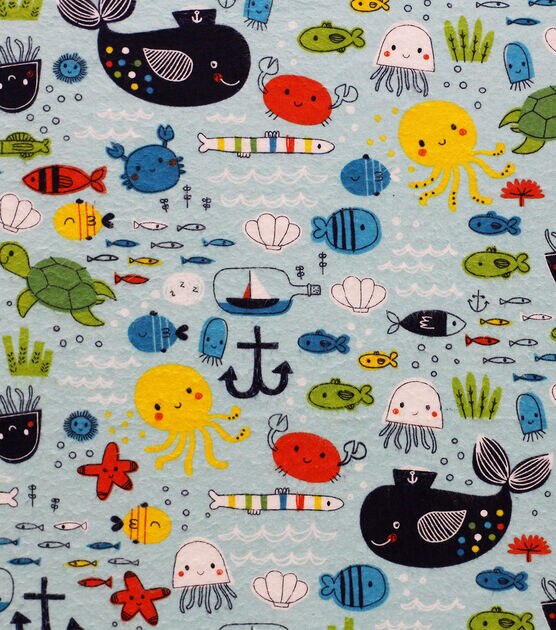 Baby fabric by the Yard ''Animals On A Sunny Meadow