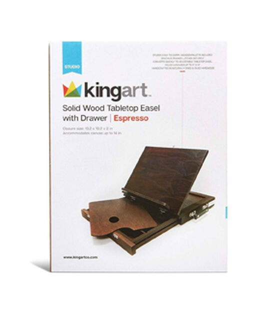 KINGART Adjustable Wood Desk Table Easel Stand Espresso Finish, , hi-res, image 6