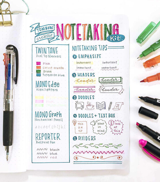 Tombow Creative Notetaking Kit, , hi-res, image 3