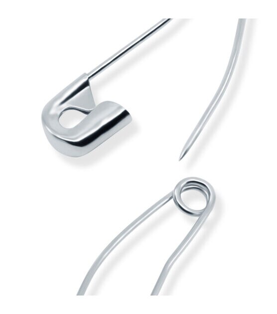 Dritz 1-1/16" Curved Safety Pins, Nickel-Plated Steel, 300 pc, , hi-res, image 3