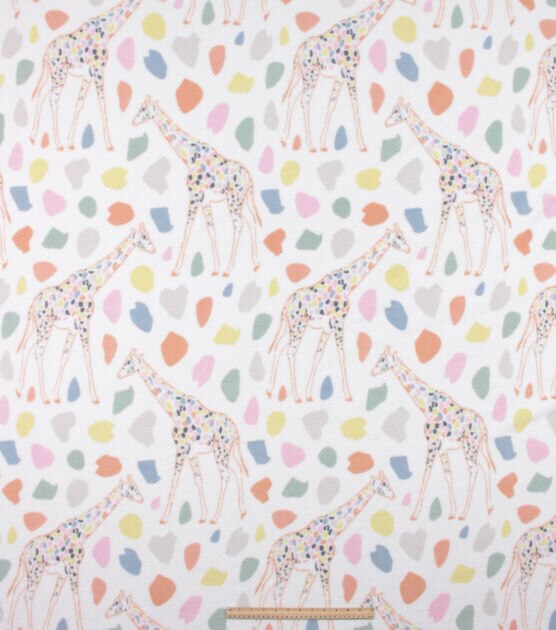 48" Wide Giraffe No Sew Fleece Blanket, , hi-res, image 4