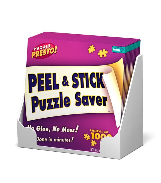 MasterPieces - Peel & Stick Jigsaw Puzzle Glue Sheets, 12 Adhesive Sheets