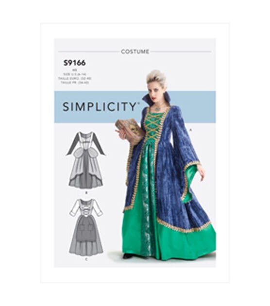 Simplicity S9166 Size 6 to 22 Misses Costumes Sewing Pattern, , hi-res, image 1