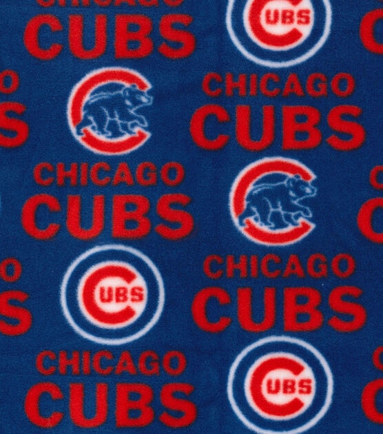 Fabric Traditions Chicago Cubs Fleece Fabric Tossed, , hi-res, image 2