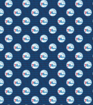 Philadelphia 76ers NBA Basketball Stripe Ditsy City in Blue – US Fabric Shop