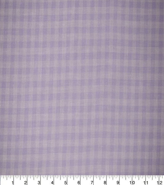 Purple Gingham Easter Cotton Fabric, , hi-res, image 2
