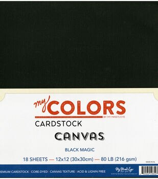 My Colors Canvas 80lb Cover Weight Cardstock 12x12 Pink Punch